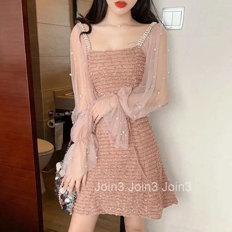 Female Dress Midi Sensual Sexy Spring Autumn Womens Long Sleeve Dresses Korean Style On Promotion X Outfits Hot Harajuku Xxl G
