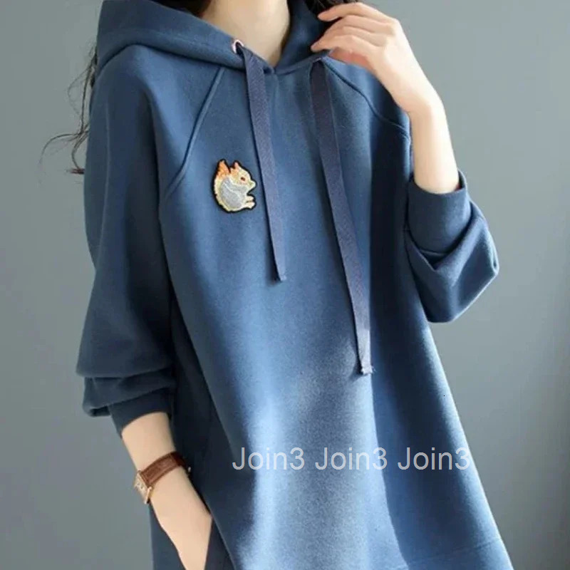 Cotton Womens Hooded Sweatshirts Plain Baggy Loose Female Top Novelty E Y2k Style Coat Korean Clothing Popular Clothes Hoodies