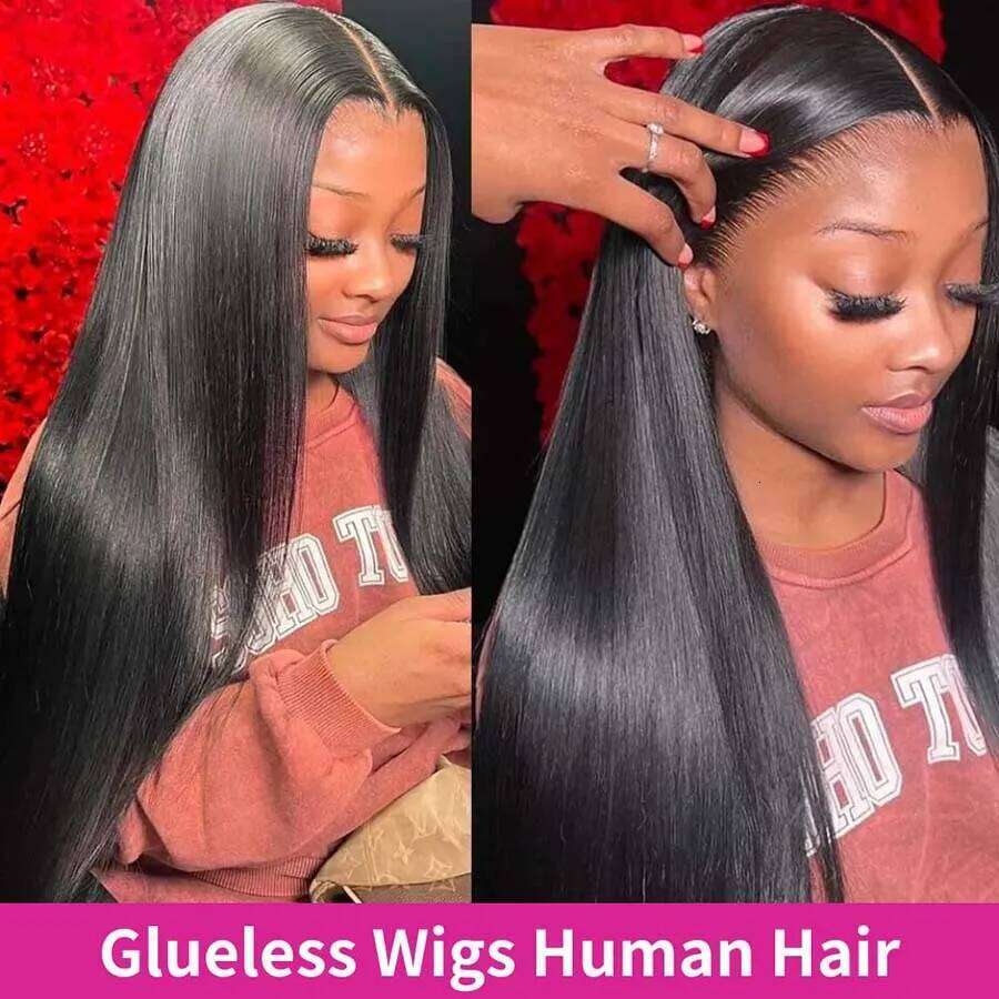 Bone Straight 6x4 Glueless Wear and Go 5x5 Closure Wigs Brazilian Transparent Human Hair HD Lace Frontal Wig for Black Women