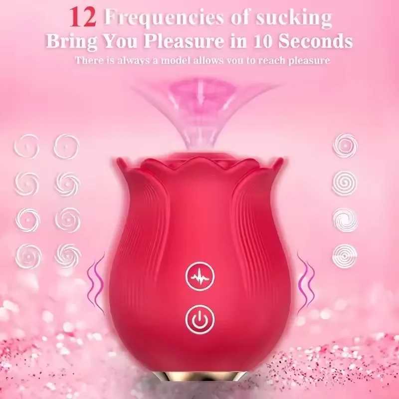 Rose G Spot Vibrator Female Powerful Sucking Clitoris Stimulator Vacuum Suction Nipple Massager Masturbation Sex Toys for Women XJ250618