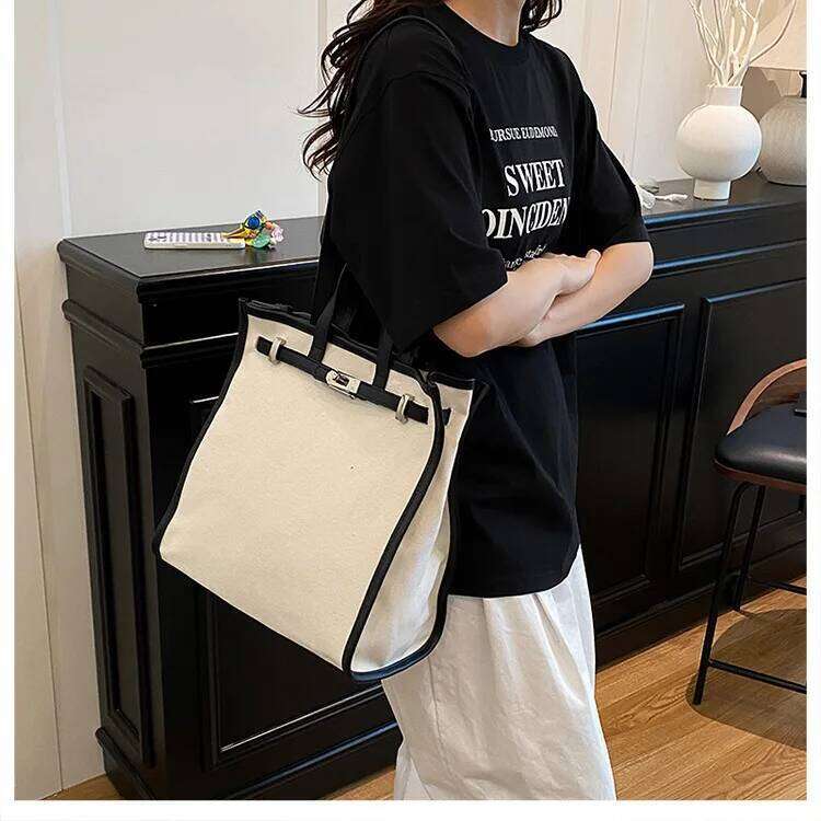 Spring 2025 Large Tote Shoulder Bag - Textured Vegan Leather Indie Design For Women Work & Travel Essentials