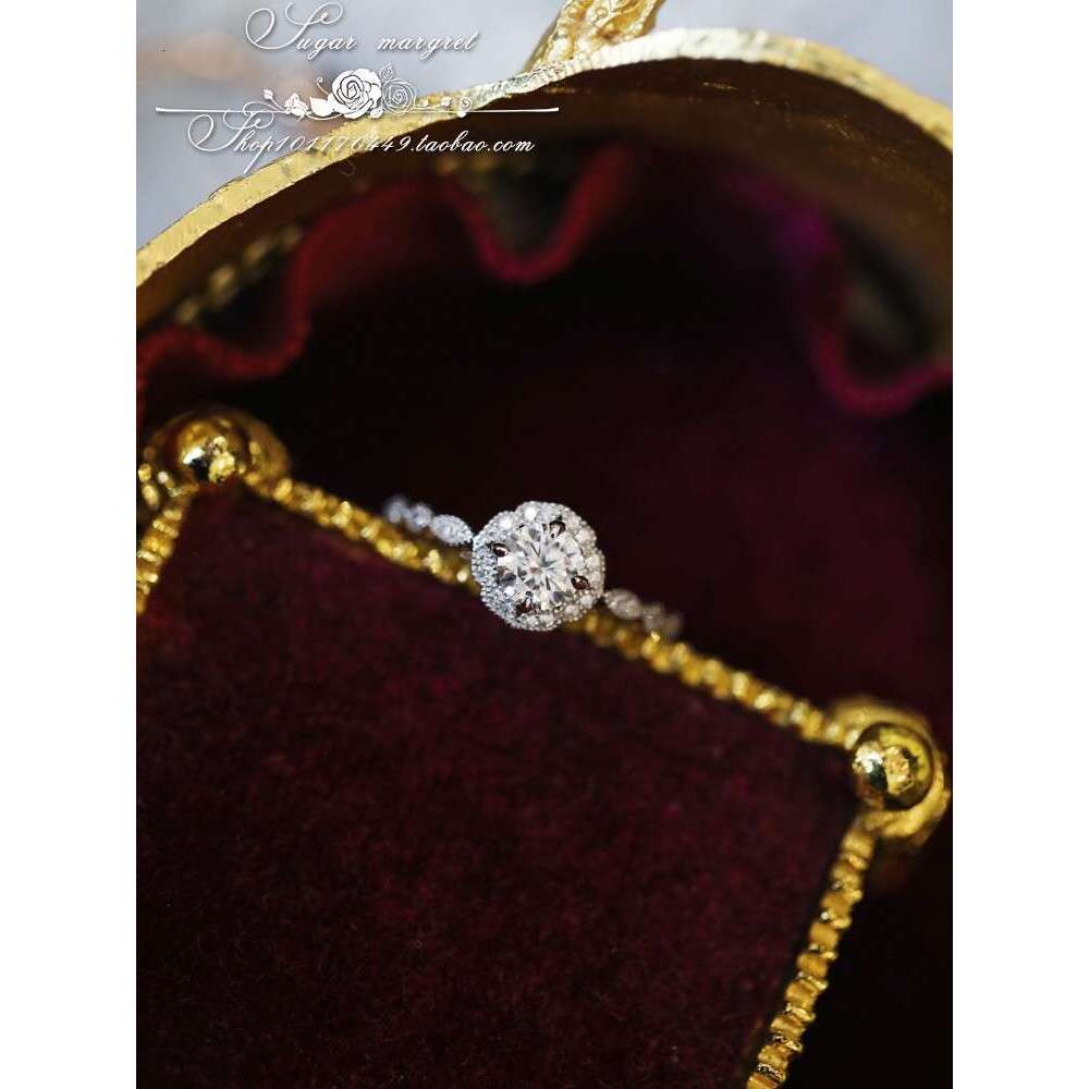 Mariage D'Amour Dream Wedding Fantasy Petal Full Inlaid Moissanite Light Luxury Versatile Ring