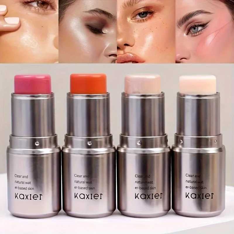 Waterproof Shimmer Blush Stick Face Highlighter - Moisturizing Long-Lasting Illuminator for Brightening And Contouring XJ250618
