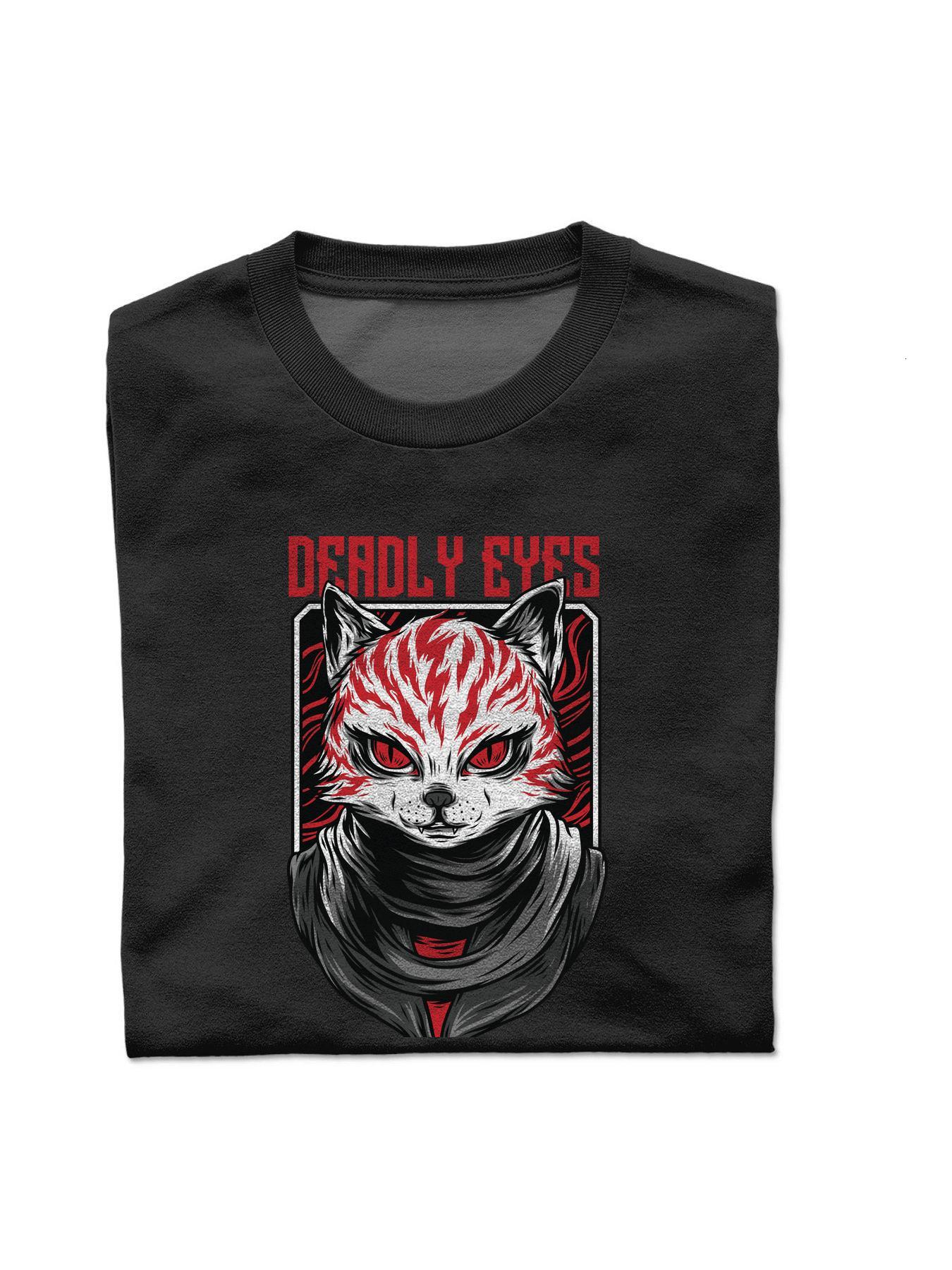 S-3XL black White Round collar T Shirts Cotton Men Short sleeve Wolf