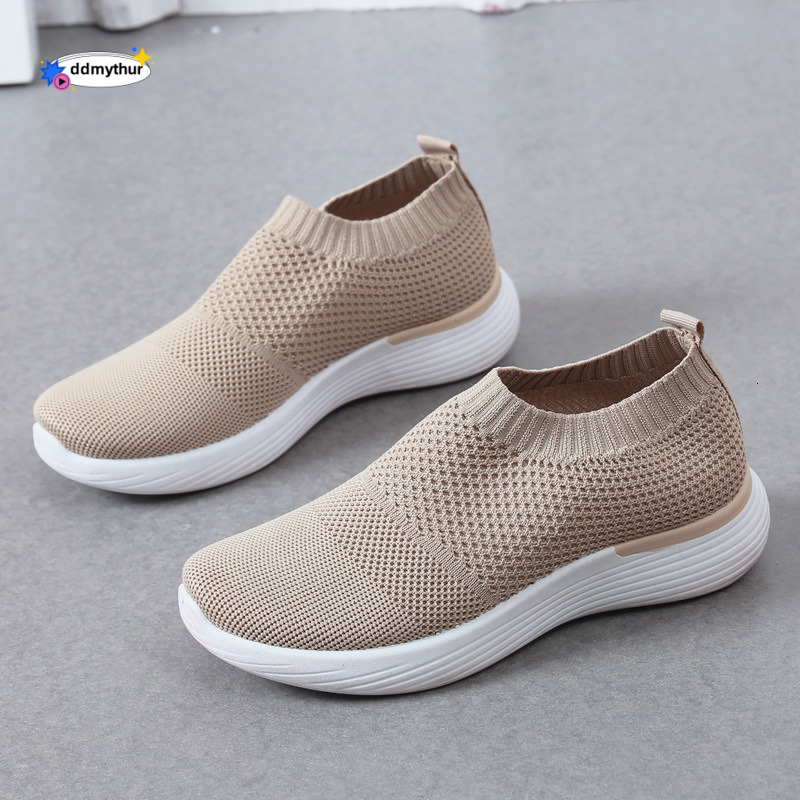 2023 New Flyknit Mesh Sock Versatile Women's Shoes Breathable Casual Sneakers for Women ddmythur