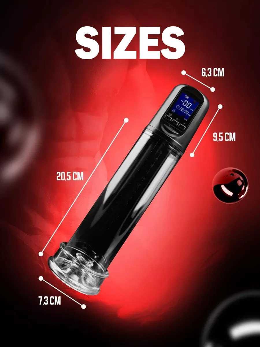 Electric Vacuum LED Penis Pump Enlargement Dick Pump Trainer Cock Extender Delayed Ejaculation Mens Sex Toy Mens Masturbator W250618