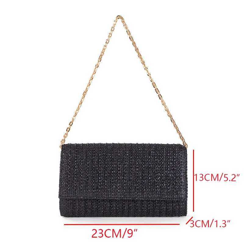 3pcs Clutch Bags Women Straw Weave Multifunctional Holiday Style Flap Cover Long Beach Shoulder Bag Z250618