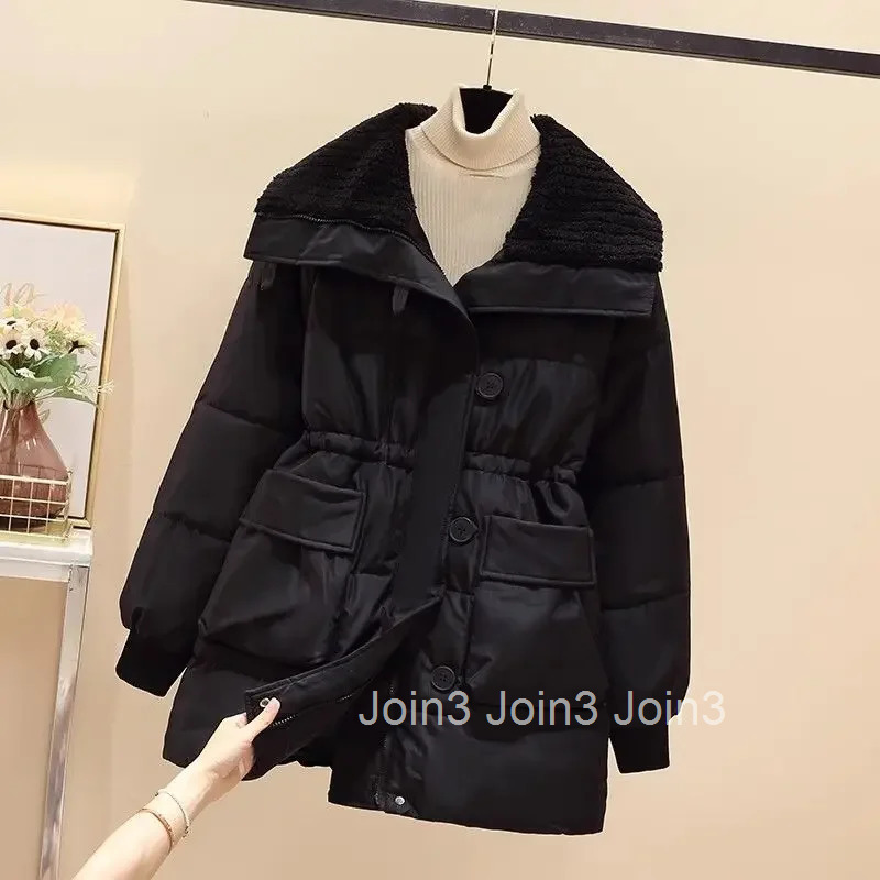 Loose Casual Solid Color Jackets Modern 2025 Trend Korean Style Clothing Parkas Woman Great Discount Luxury Down Coats for Women