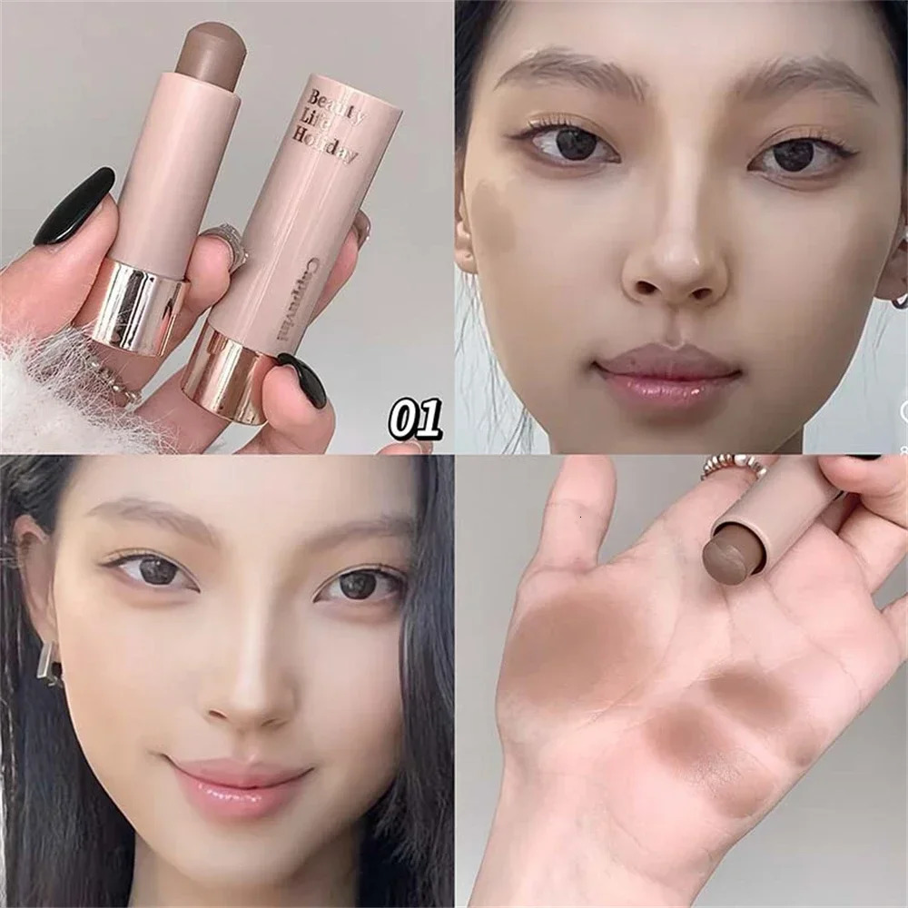 Matte Concealer Contour Stick Smooth Lasting 3D Nose Shadow Waterproof Face Highlight Brighten Contour Makeup 250618