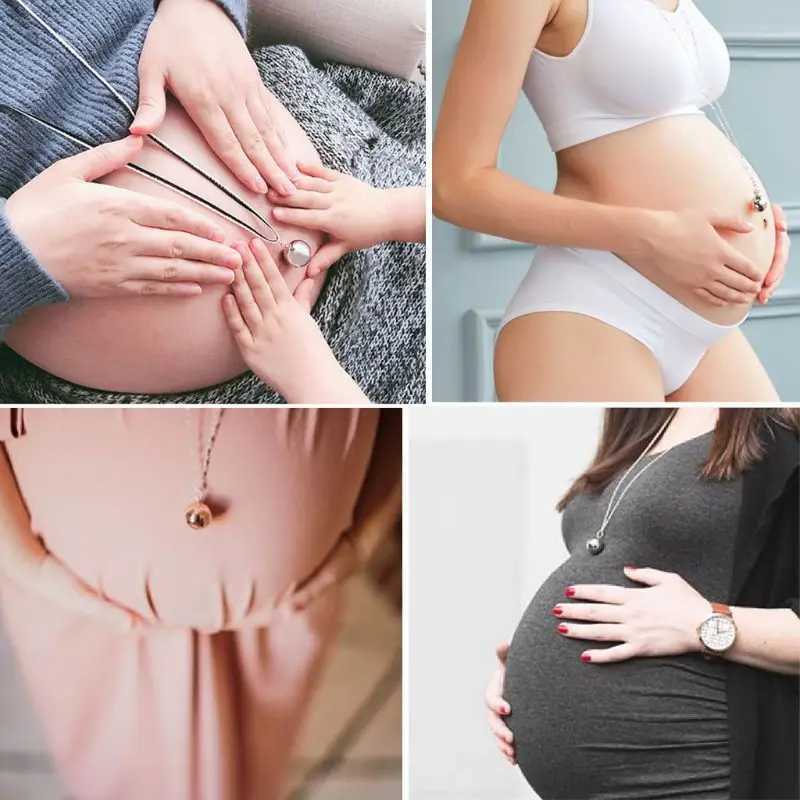 Harmony Ball Necklace Brilliant Pregnancy Safe Radiation-Free Chime Bola Pendant 40 Long Chain Necklace for Mother Baby Jewelry W250618