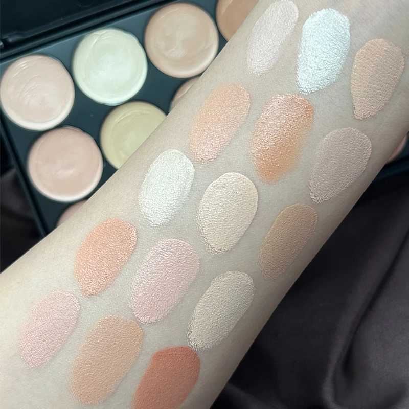 15 Colors Face Concealer Camouflage Cream Waterproof for Covering Facial Blemishes Dark Circles Freckles Scars with Brightening XJ250618