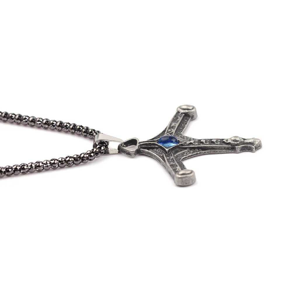 Game Bloodborne Jewelry Necklace Vintage Cross Necklace Pendants For Men Amulet Necklace Masculino Collar Wholesale W250618