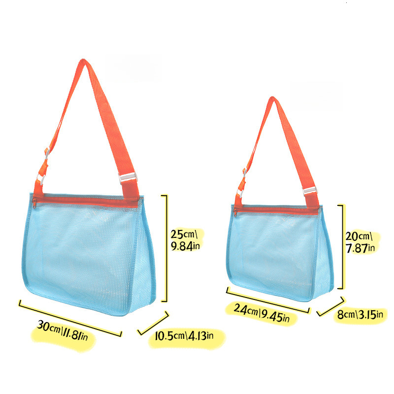 Travel Children's Toy Hollow Out Transparent Beach Shoulder Large and Small Shell Storage Bag