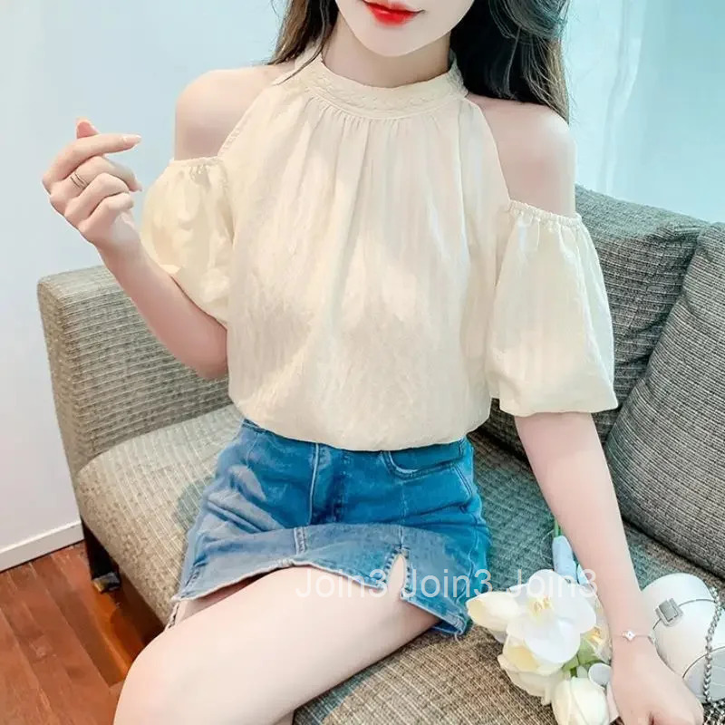 Kawaii with Bow Womens Shirt and Blouse Chiffon Puffy Sleeves Cute Female Tops Sexy Cool Tall Elegant Chic Luxury Social M Fine