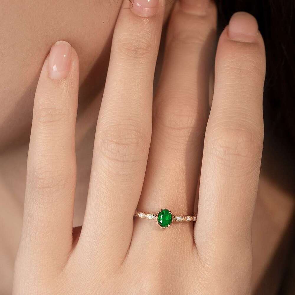 New High Imitation Natural Pink Tourmaline Korean and Japanese Light Luxury Niche Design Versatile Open Women's Ring