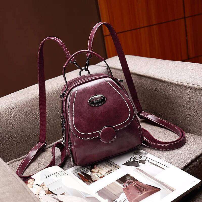 Johnature 2025 New Retro Small Shoulder Bag Women Backpack Fashion Ladies Bags Pu Leather Multifunctional Travel Backpacks