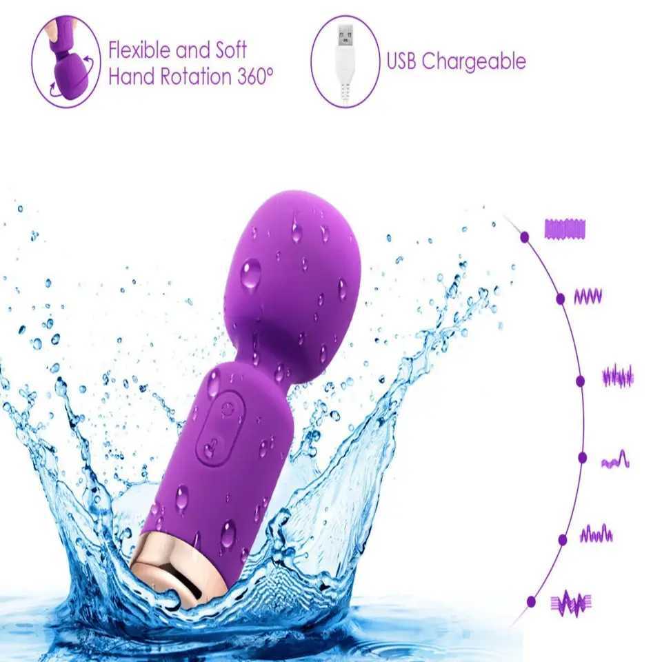 Mini Av Dildo Vibrator 10 Powerful Vibrator G-Spot Vaginal Nipple Stimulator Sex Toys Adult Masturbation Products XJ250618