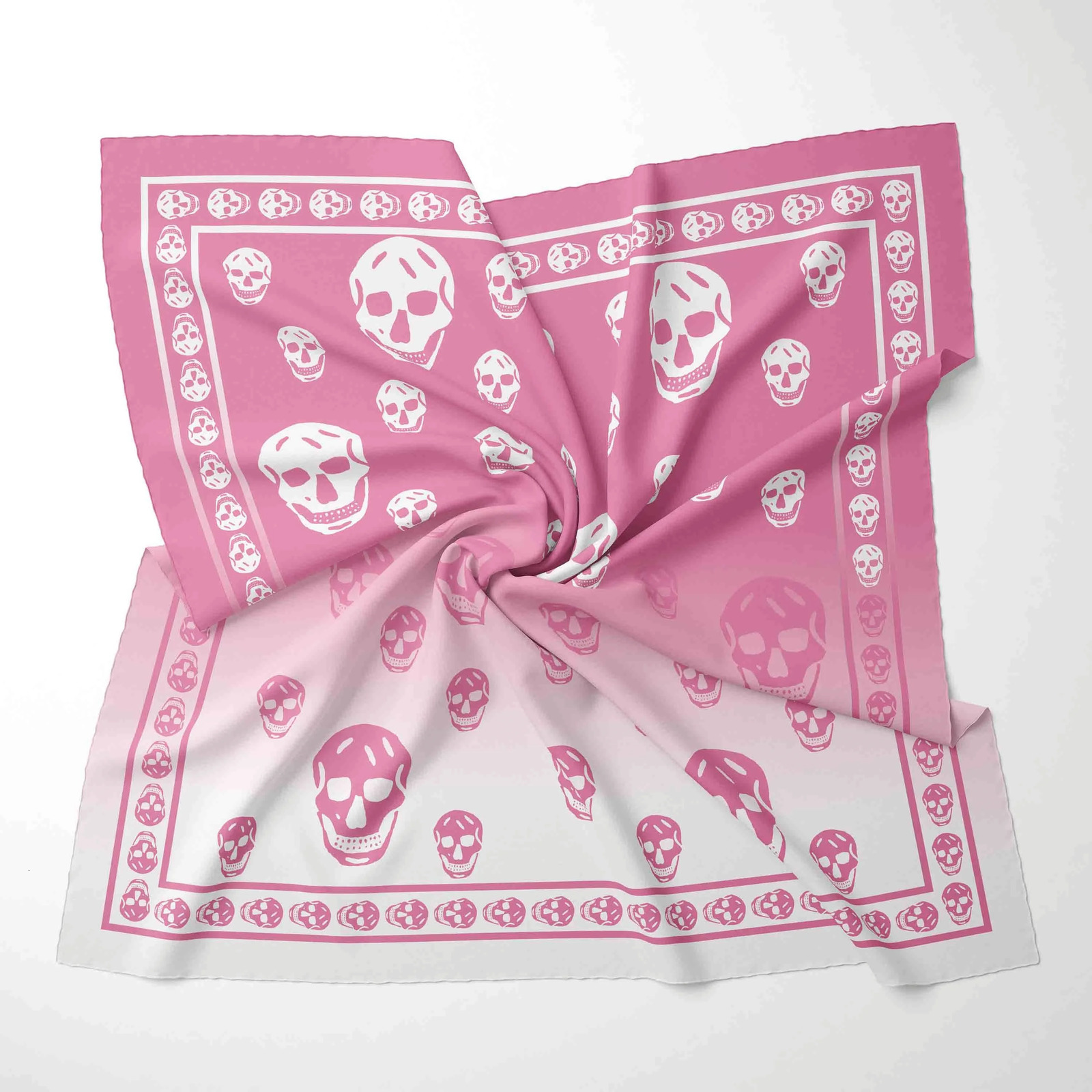 2025 70*70cm Silk Satin Hair Scarf Women Handkerchief Printed Female Square Head Bandana Neck Muffler Hijab Lady Girl 250617