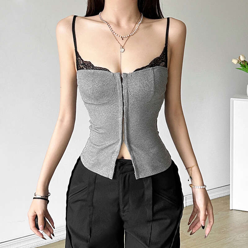Summer New Women's Solid Color Slim Fit Street Fashion Sexy Backless Tank Top B5