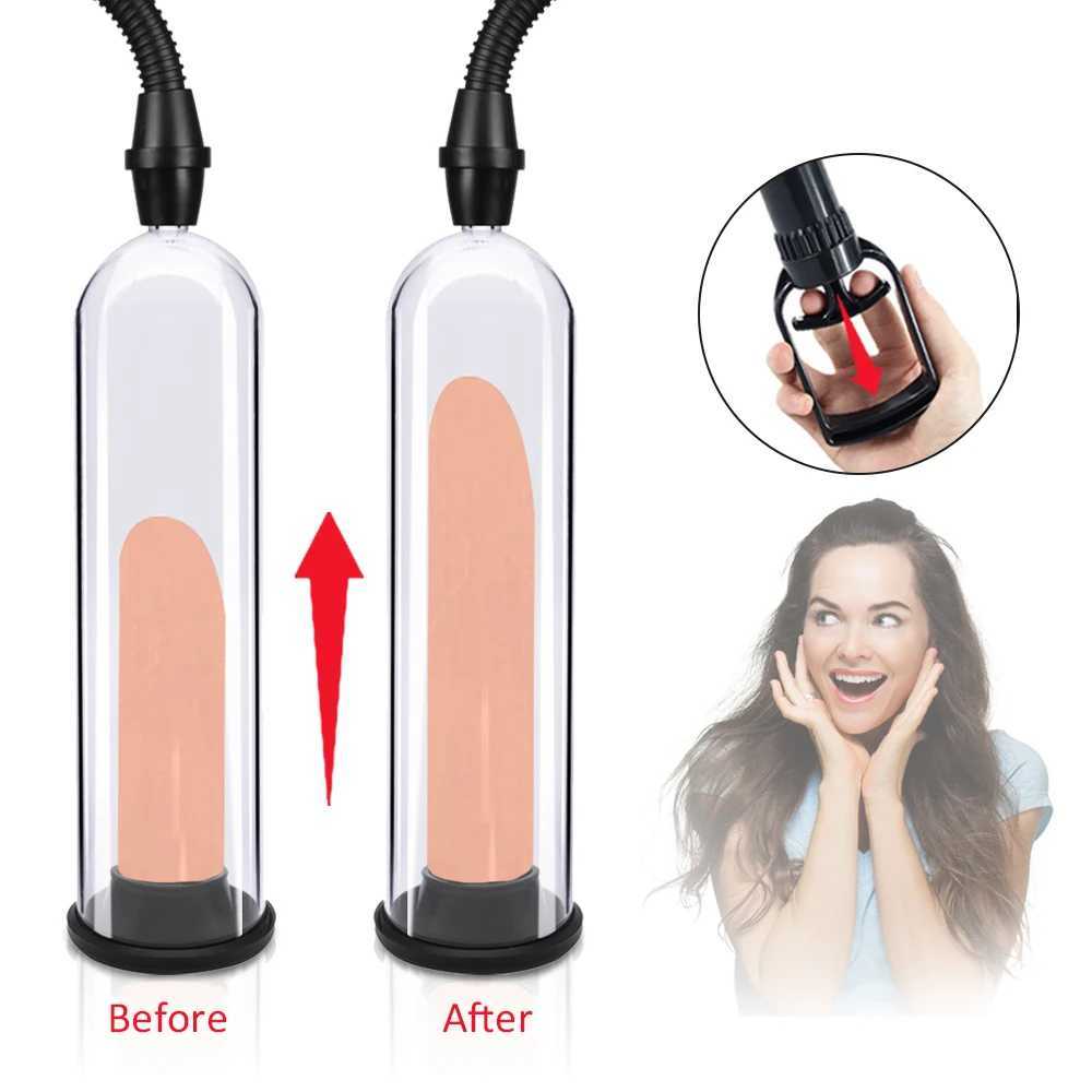 Male Penis Pump Manual Penis Enlarger Sex Toys for Men Vacuum Stimulation Masturbation Penile Extender Trainer Adults Sex Toy W250618