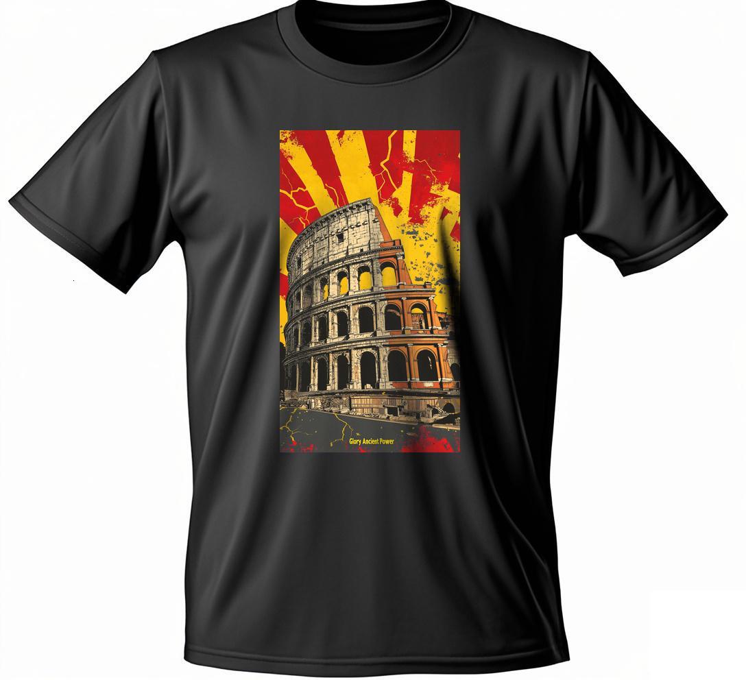 Dongdumaoyi A T-Shirt With An Image Of The Coliseum In Rome, Italy S-3Xl T Shirts