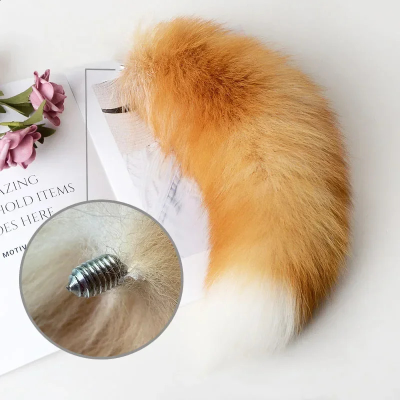 Anal Plug with Real Fox Tail for Woman Separable Cosplay Butt Plug Anal Adult Products Masturbator Man Female Couples Sex Toys 250617