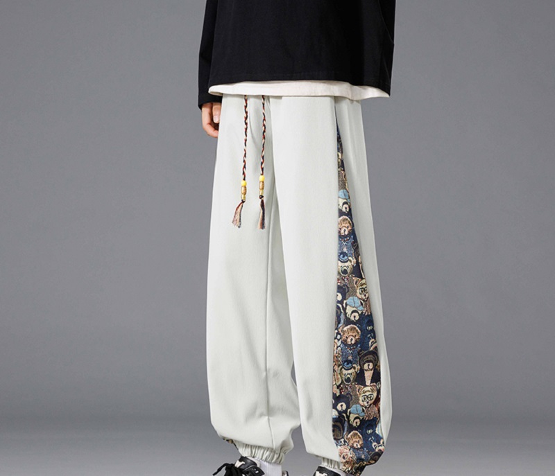 Designer Men's Summer New Arrival Ice Silk Quick-Dry Straight-Leg Pants Summer Loose Wide-Leg Casual Long Pants for Teenagers