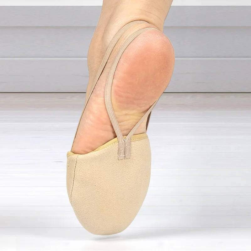 Dynadans Professional Rhythmic Gymnastics Shoes Womens Half Foot Shoes Childrens Suede Half Foot Dance Toe Shoes 250613