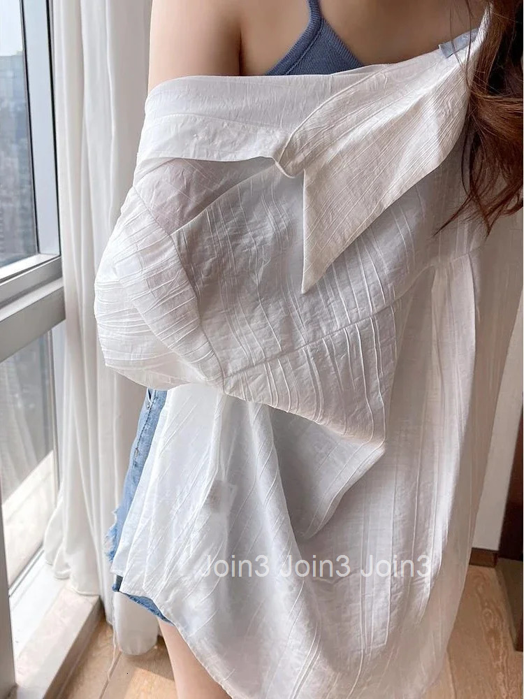 Woman Top Summer Shirts Blouses for Women Blended Full Long Sleeve Y2k Fashion Beautiful in Promotions Cute and Elegant Youth
