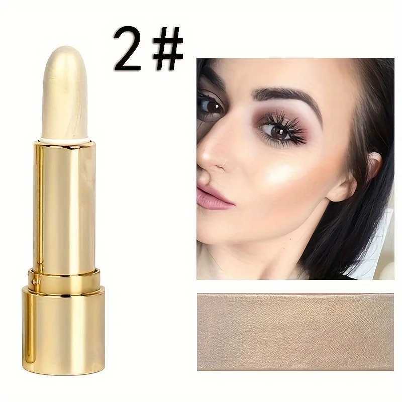 3 Color Highlighter Stick Portable Face Contour Natural Shimmer Glow Long-Lasting Cream Highlighter for Cheekbones Nose XJ250618