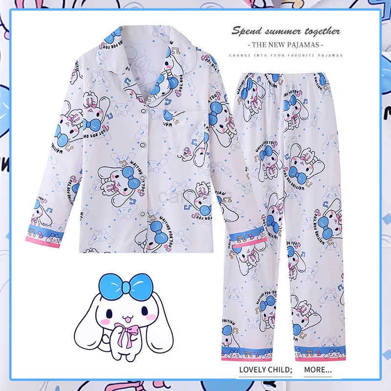 Sanrio Anime Children Pajama Sets Print Comfortable Breathable Soft Sleep Clothes Boys Girls Suitable Homewear Autumn Winter XJ250618XJ250618