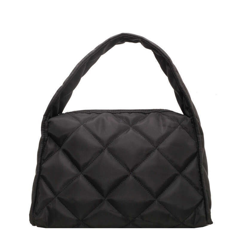 Oxford Cloth Small Winter New Quilted Texture Casual Handbag Underarm Simple Student Bag For Women B5