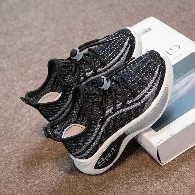 Girls sports shoes breathable 2025 spring and summer new fly woven mesh surface childrens running shoes soft sole Z250618