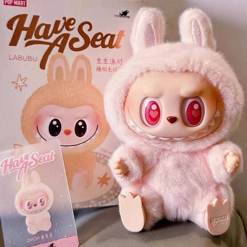 HOT1:1 Keychain The Monsters 2nd Gen Sitting Plush Doll aron Series Blind Box Have A Seat Limited Edition Pendant Gift