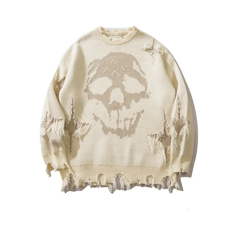 YWFG Cross-Border Fulfillment Knitted Top Wholesale Skull Head Mens Product Foreign Trade Euro-American Sweater 250618