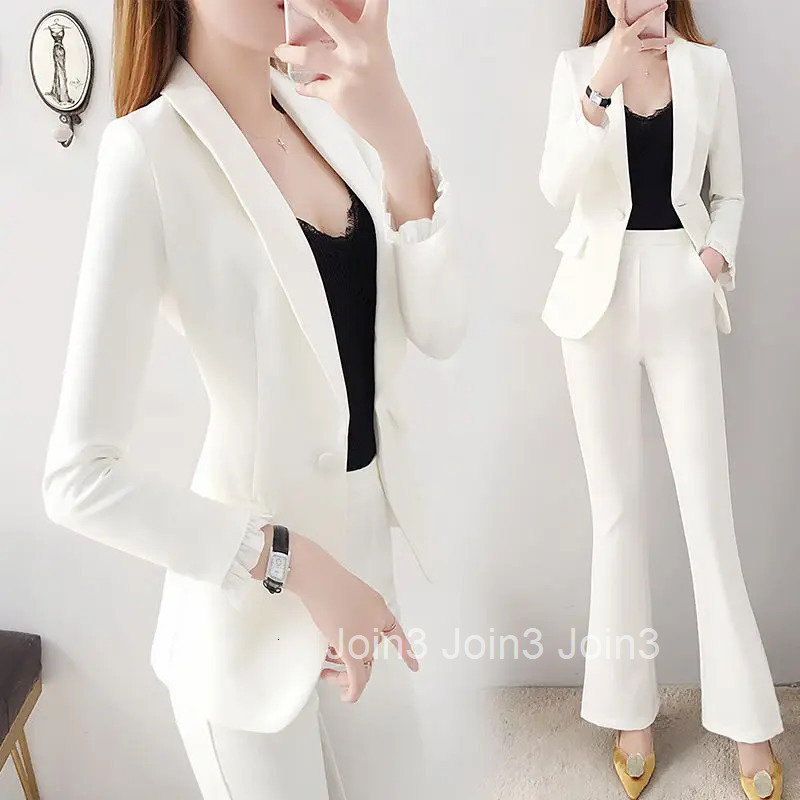 Outfit Sexy Trouser Suit Blazer and Womens 2 Pant Sets White Two Piece Set Pants for Women Korean Style Wide Leg Chic Elegant D