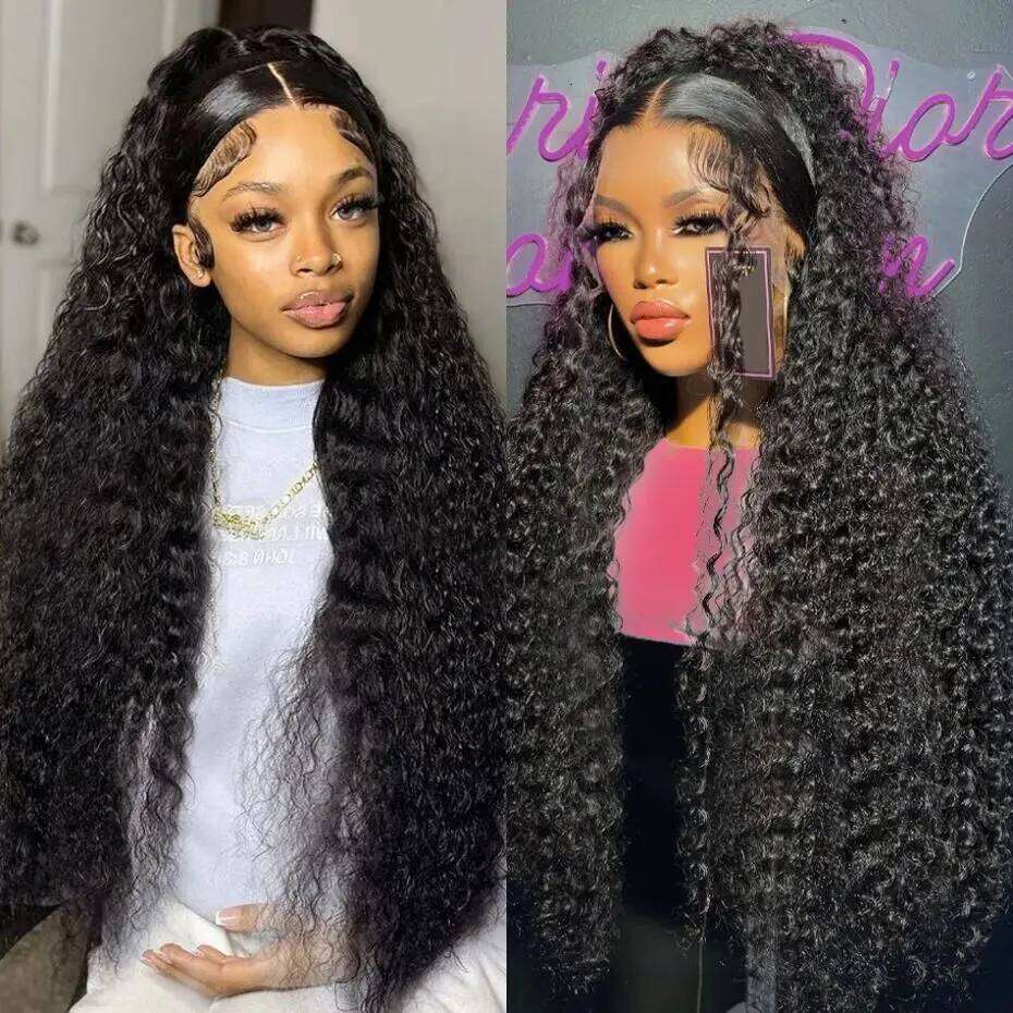 Deep 5x5 Closure Ready To Wear Glueless Wigs Pre Cut Curly Human Hair Water Wave 13x4 HD Lace Frontal Wig 200%