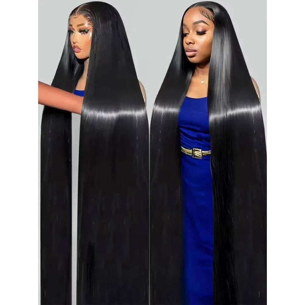 30 Inch Straight 13x6 HD Lace Frontal Wigs Human Hair 5X5 Closure Glueless Wig Pre Plucked Brazilian Remy For Women 200 Density