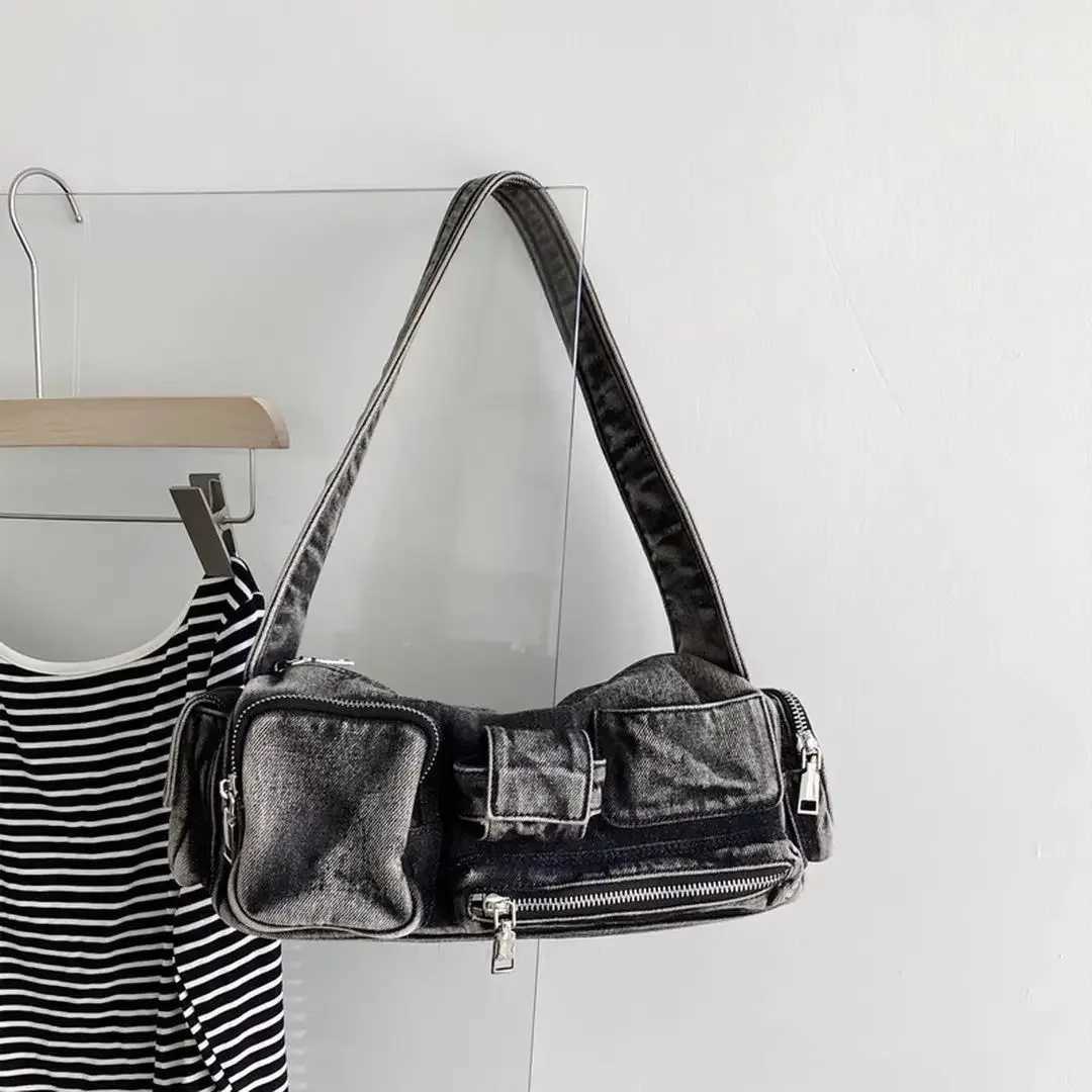 Denim Bag Wen 2025 New Spring Vintage Shoulder Bag Handbag Off Lady Girls Bags B250618