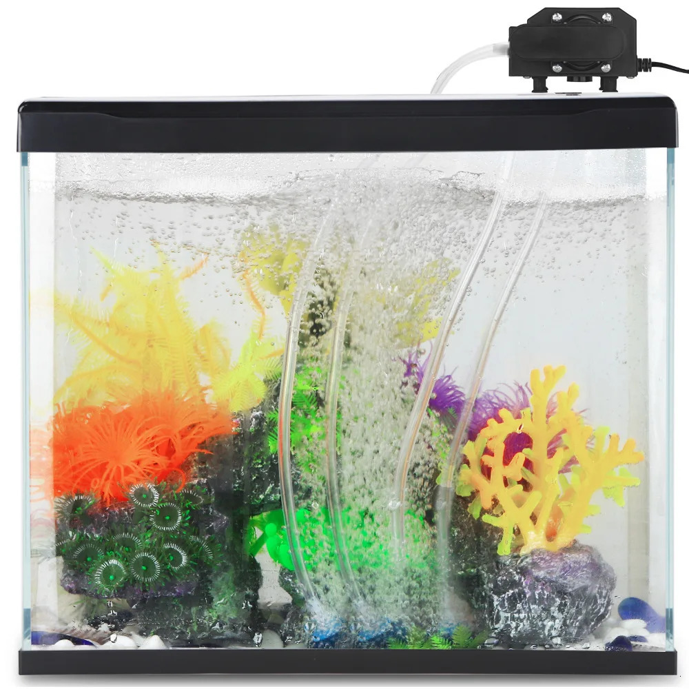 Aquarium Air Pump Fish Oxygen Aerator Pump Basement Aquarium Hydroponic 4 Outlets Air Pump Bubbler with Accessories Fish Tank 250613