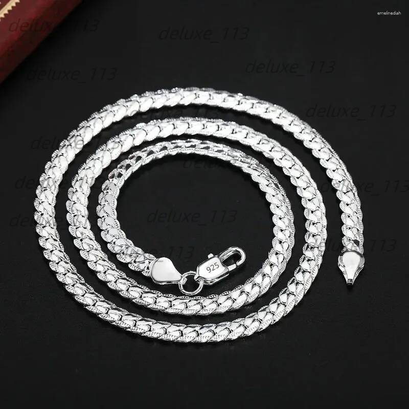 Designer Pendants 20-60Cm Sterg Sier Design Noble 6Mm Necklace Chain For Woman Men Fashion Wedding Engagement Jewelry