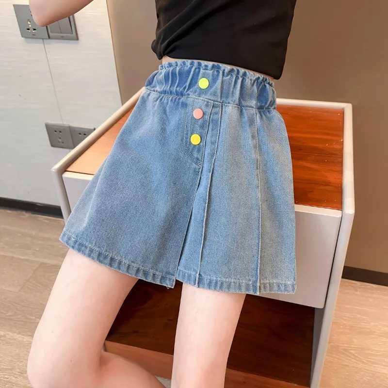 Summer New Girls Shorts Childrens Denim Shorts For Teen Girl Clothes Kids Trousers Casual Beach Shorts Hot Pants For 4-14YearsC250617