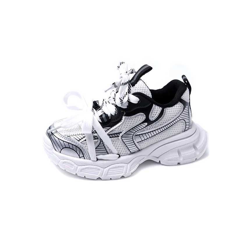 Kids Sneakers for Girls Spring Autumn Mesh Boys School Causal Basketball Shoes Fashion Chunky Children Tennis Shoes Breathable Z250618