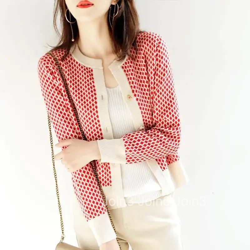 Outerwear Womens Cardigans Jacket Elegant Ladies Knit Sweaters Round O Neck Lightweight Clothing Sales New in Knitwear Chic Y2k