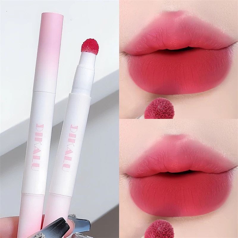 DIKALU Lip Powder Cream Air Cushion Lip Cream Matte Lip Glaze Mouth Red Lip Mud Non- Non-stick Cup Feminine White Brick Re 250618