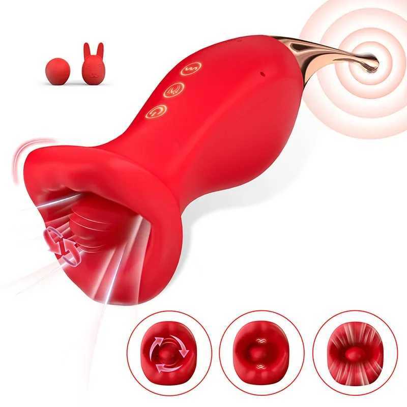3-in-1 Thrusting Tongue Vibrator 10-speed Clitoral Stimulator With Mouth Licking G-spot Sucking Adult Touch orgasm Sex Toy 18+ W250618