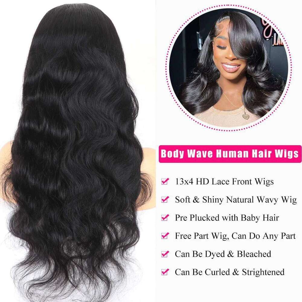 Body wave Glueless 100% Human Hair Ready To Wear 5x5 Frontal 6x4 Brazilian Closure Wig For Women Lace Front Wigs