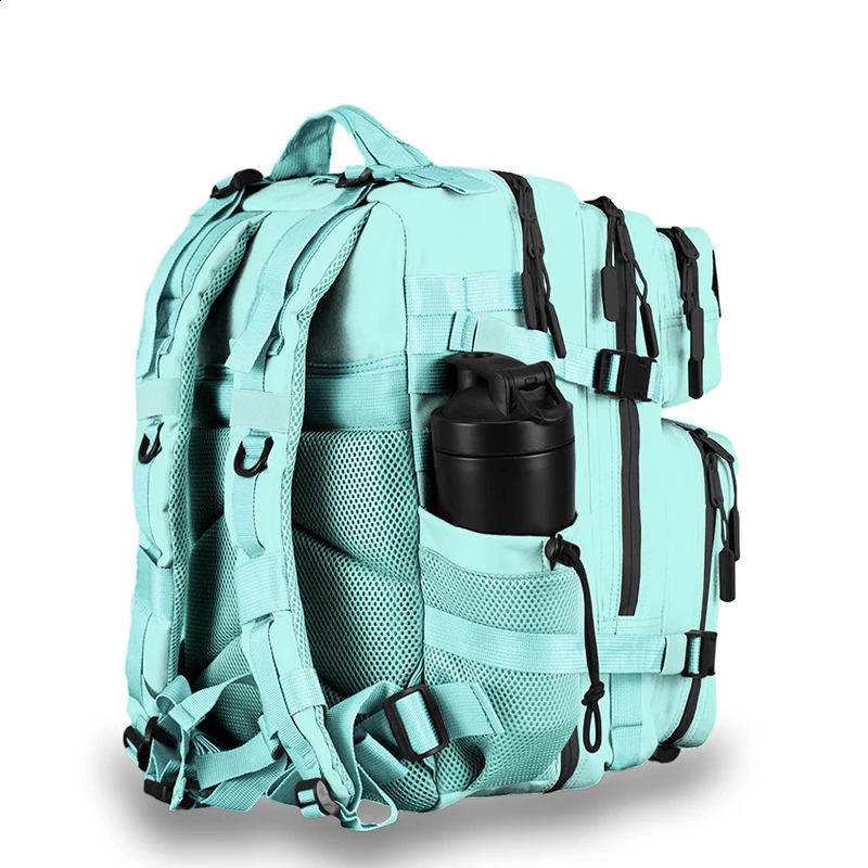 35L Tactical Backpack for Women Men Molle Outdoor Travel Camping Hiking Bag Sports Weekend Athlete Gym Rucksack Dual Cup Holders 250617