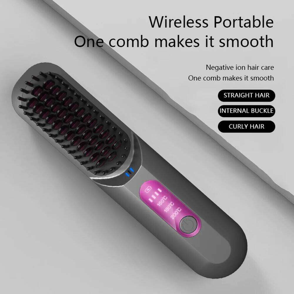 Cordless Straightener Brush Multi Modes Curling Flat Iron For Hair Salon/Home