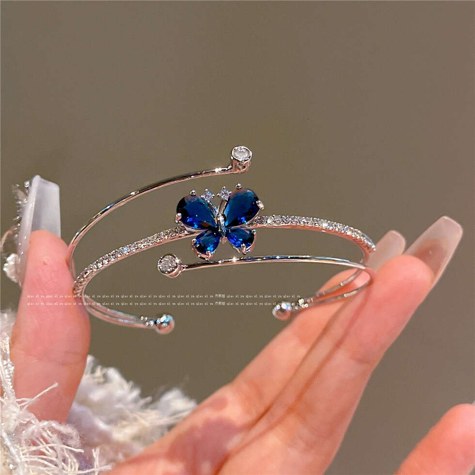 Cool 2024 JOJOACC Blue Small Butterfly Three-Layer Ancient Style New Bracelet